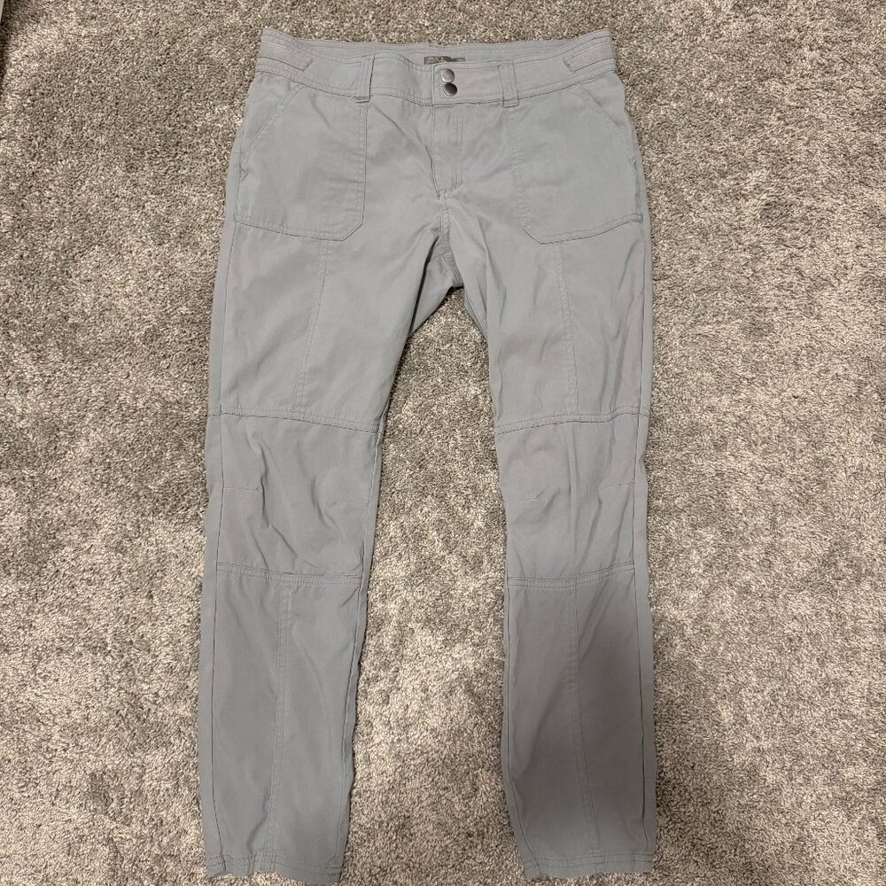 Prana Halle II Pants 12 Gray Water Repellent Stretch Hiking Travel Performance